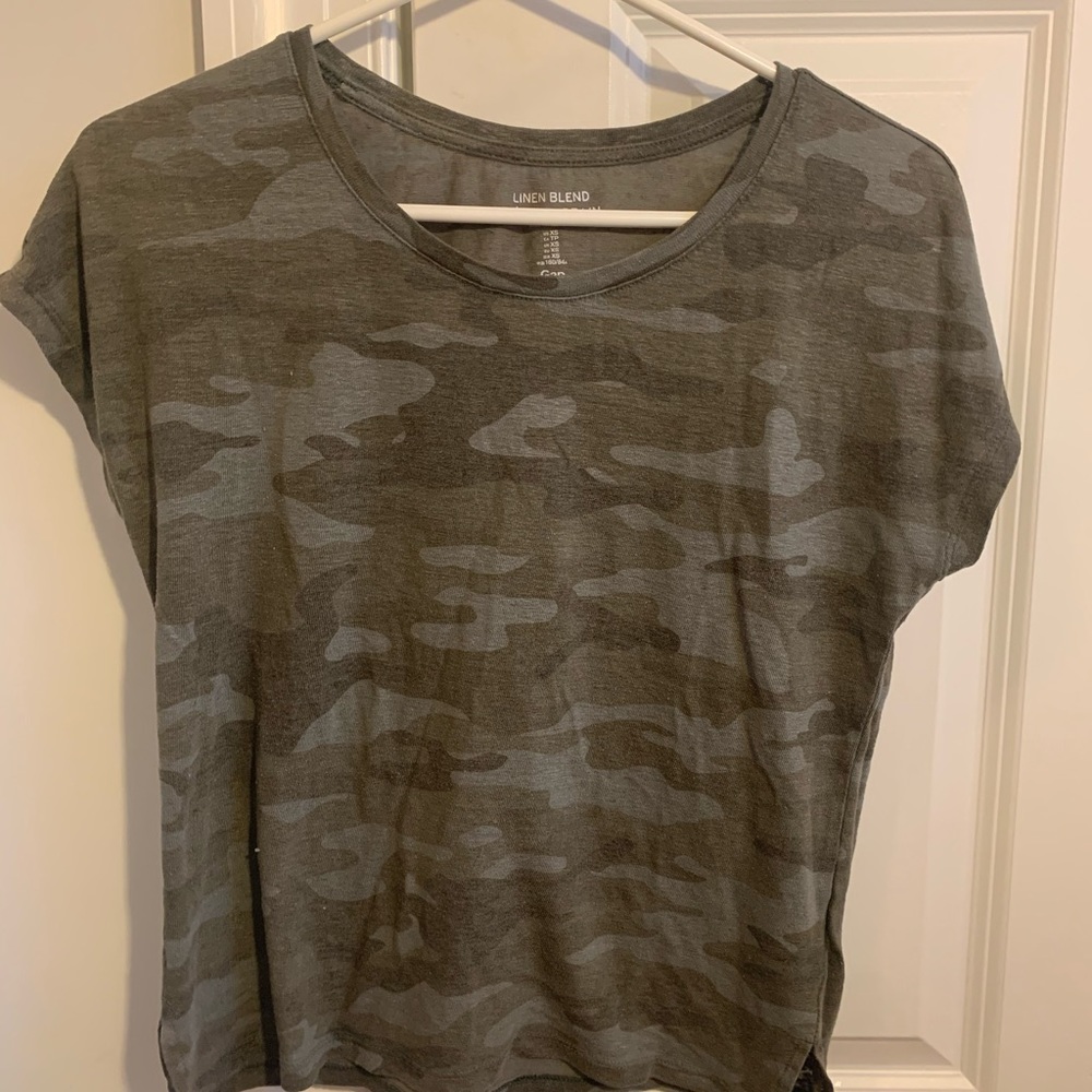 gap, linen blend melange die Lin t-shirt